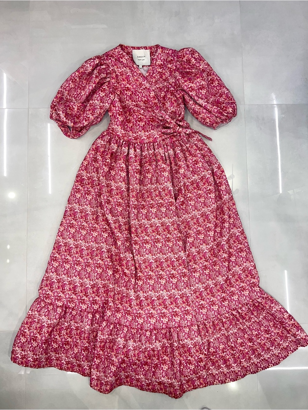 Sister Jane DREAM Bud Burst Jacquard Wrap Dress Size Small - Picture 7 of 13